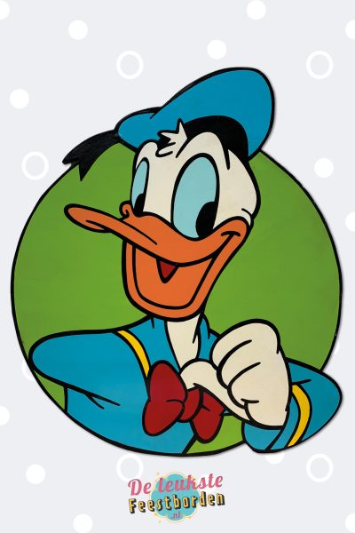 Huur een geboortebord met Donald Duck voor een vreugdevolle geboorte.